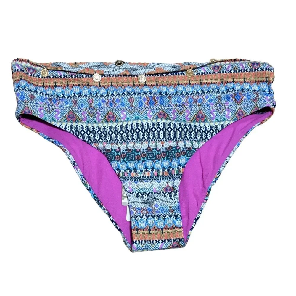 NWT Sunseeker bikini bottom geometric medallion 2192020 midrise size 6/US
